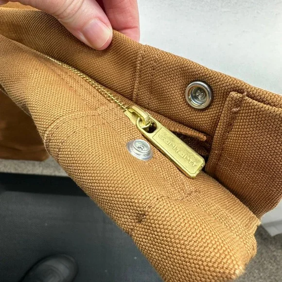 Carhartt Firm Duck Insulated Bib Overalls Loose Fit Workwear L Short OR4393-M - Picture 10 of 10